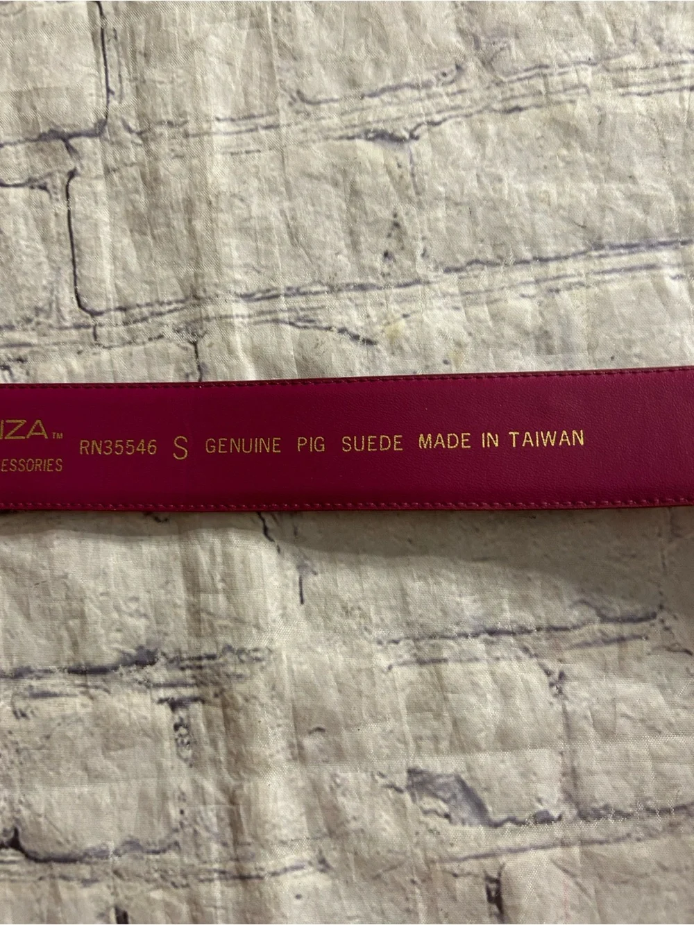 SOSTANZA GENUINE PIG SUEDE HOT PINK BELT AND LEJON PIG SUEDE BLACK BELTS SIZE S